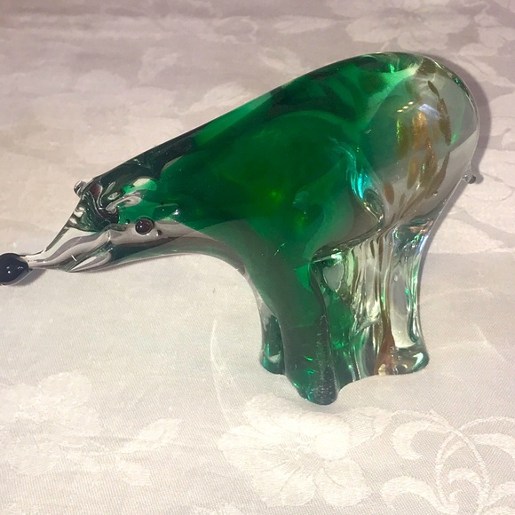 Authentic Murano Polar Bear with Gold Inlay - Picture 5 of 8